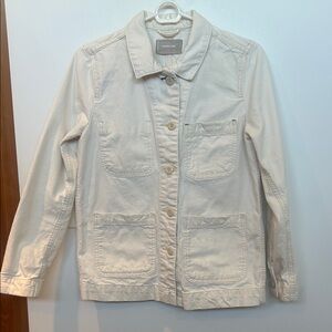 Everlane Cream Cotton Chore Jacket small